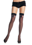 9222 Sheer Stockings With Stripes And Bows